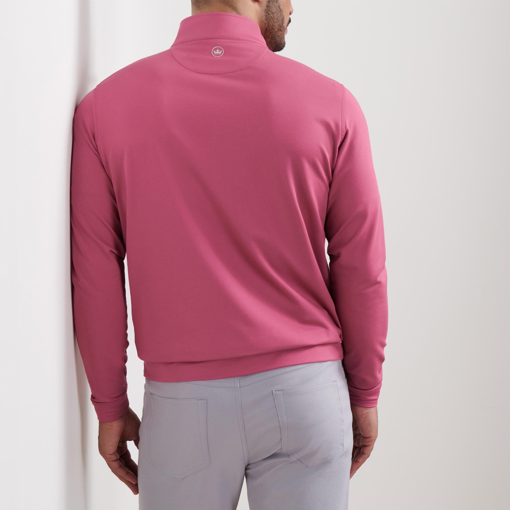 Peter Millar Perth Melange Performance Quarter Zip Mens Golf Mid Layer